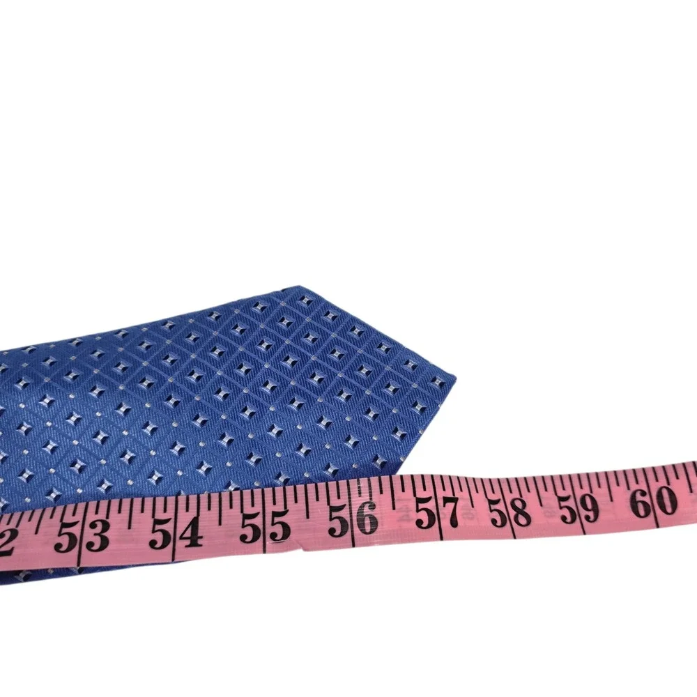 Nautica Mens Necktie Blue Gray Argyle Diamond Silk‎ Woven Classic Designer